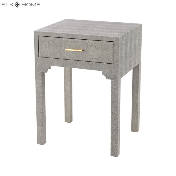Sands Point Grey Faux Shagreen Accent Table, image 4