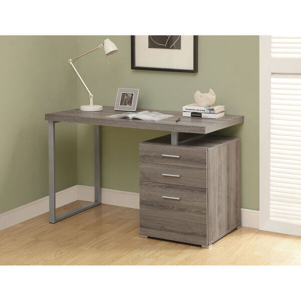 Computer Desk - 48L / Dark Taupe Left or Right Facing, image 1