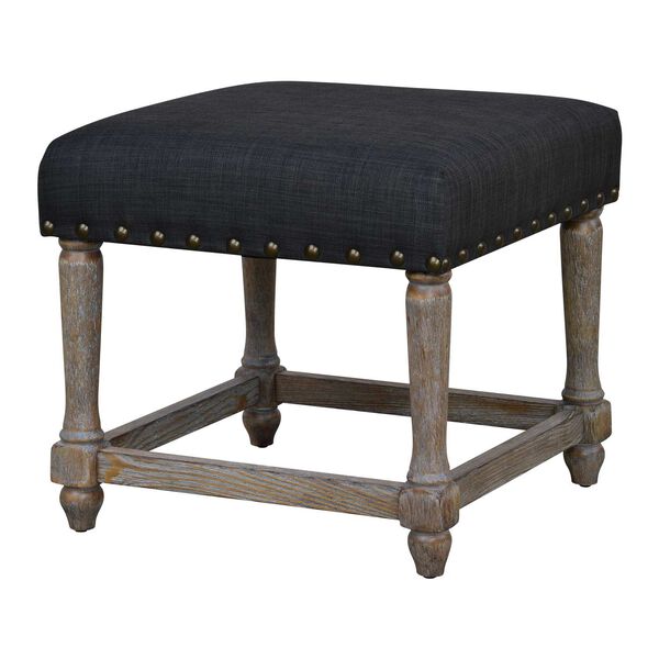 Theodore Charcoal and Beige Ottoman, image 1