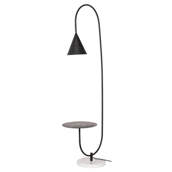 Arnold Matte Black One-Light Floor Lamp, image 1