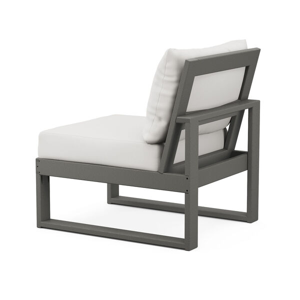 Modular Black and Grey Mist Modular Armless Chair, image 3