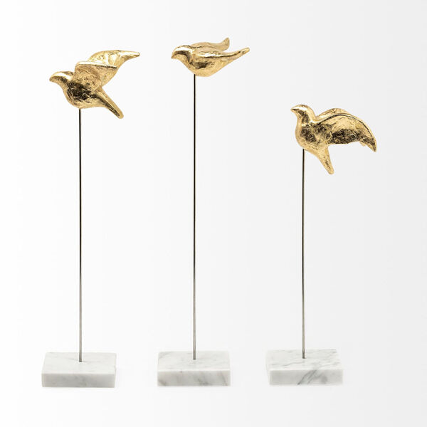 Aya Gold Decorative Bird, Set of Three, image 3