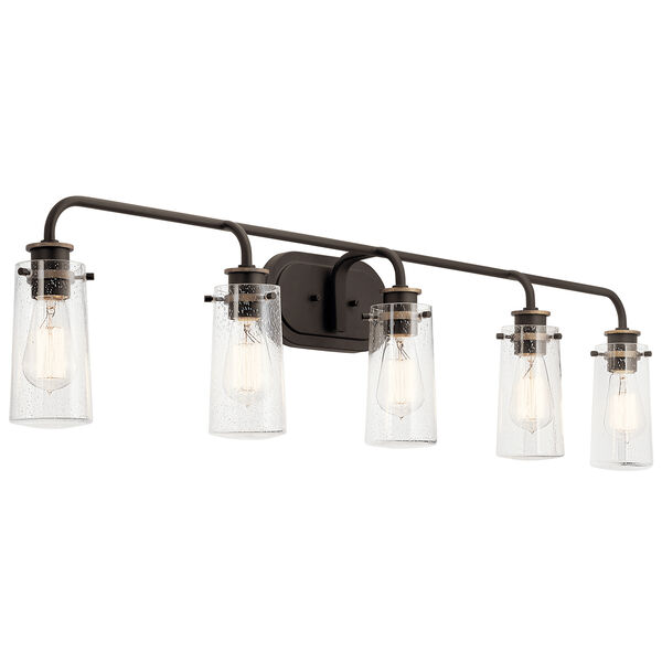 Braelyn Old Bronze Five-Light Wall Sconce, image 1