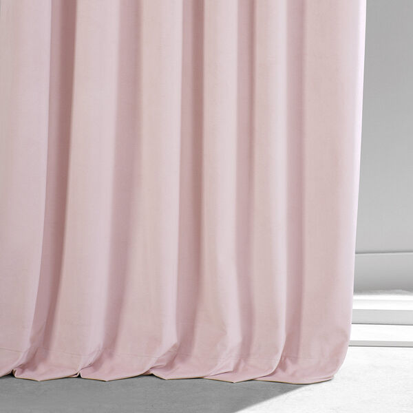 Signature Rose Water Plush Velvet Hotel Blackout Single Panel Curtain, image 5