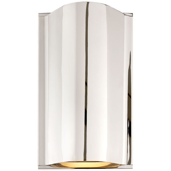 Avant Small Curve Sconce in Polished Nickel with Frosted Glass by Kelly Wearstler, image 1