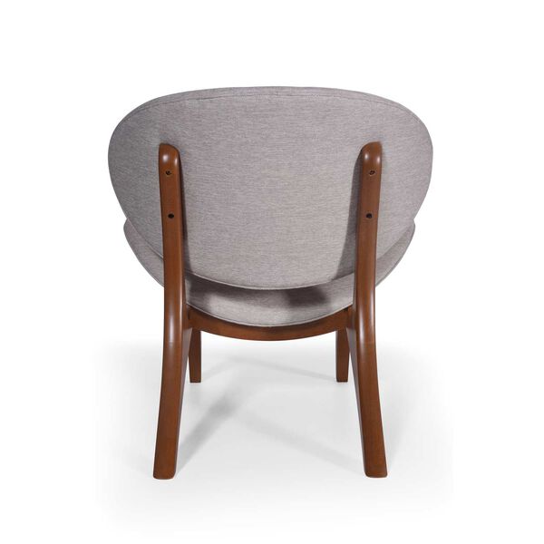 Modern Brown and Grey Accent Slipper Chair, image 5