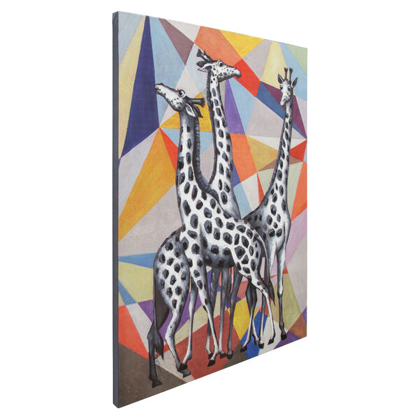 Contemporary View of Giraffes Canvas, image 2