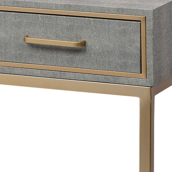Sands Point Grey and Gold Three-Drawer Console Table, image 4