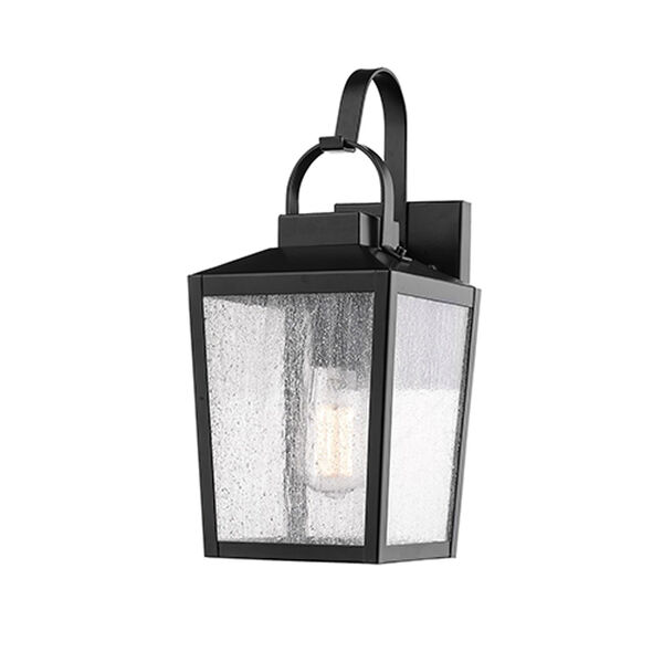 Elle Black Seven-Inch One-Light Outdoor Wall Sconce, image 1