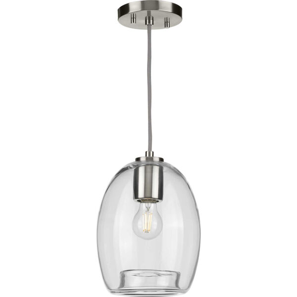 Caisson Brushed Nickel Eight-Inch One-Light Mini Pendant, image 2