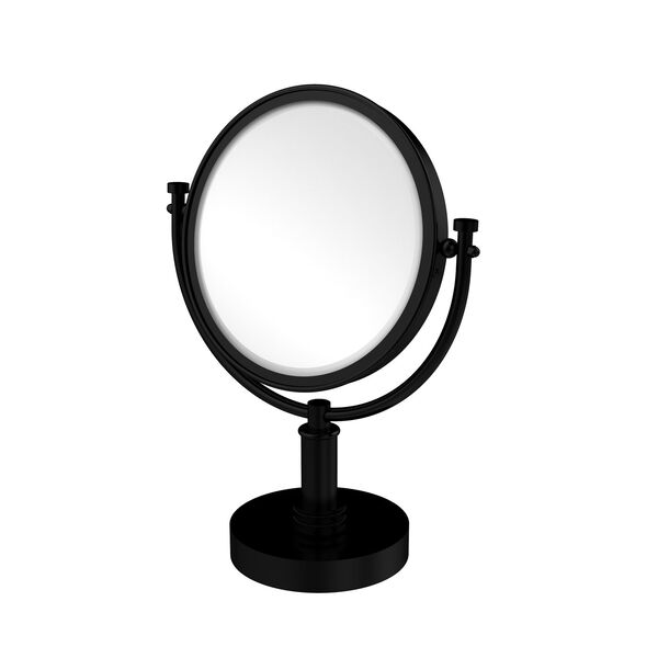 8 Inch Vanity Top Make-Up Mirror 3X Magnification, Matte Black, image 1