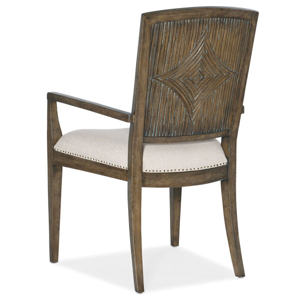 Sundance Brown Carved Back Arm Chair, image 2