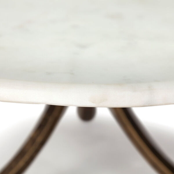 Reinhardt I Espresso and Gold Round Glass Top End Table, image 5