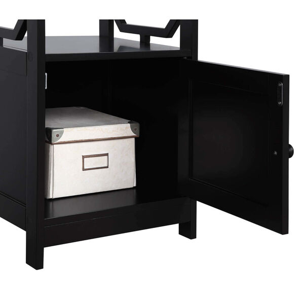 Omega Black End Table with Cabinet, image 4