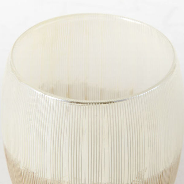 Agnetha Gold and Cream Ombre Glass Vase, image 4