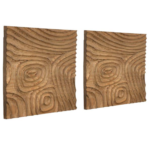 Channels Matte Natural Oak Wall Sculpture, image 1