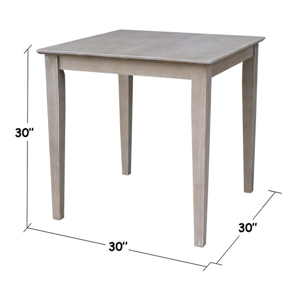 Weathered Gray Solid Wood 30-Inch x 30-Inch Dining Table, image 4