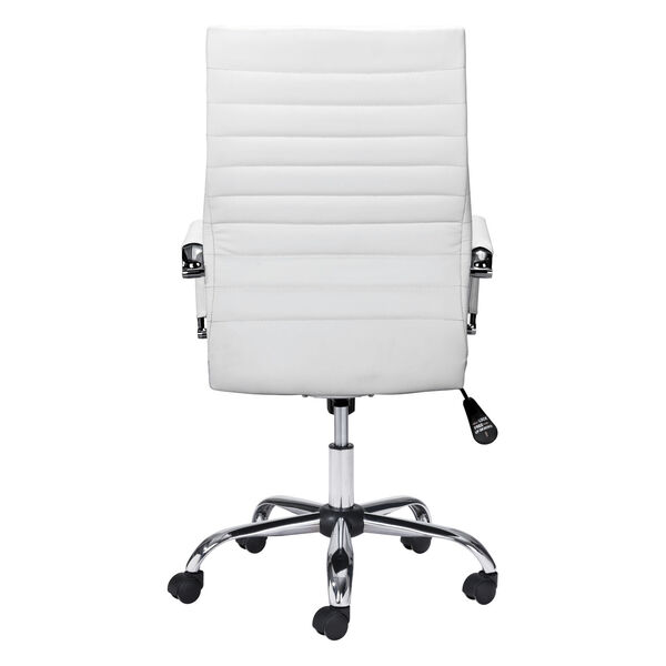 Primero White and Silver Office Chair, image 5
