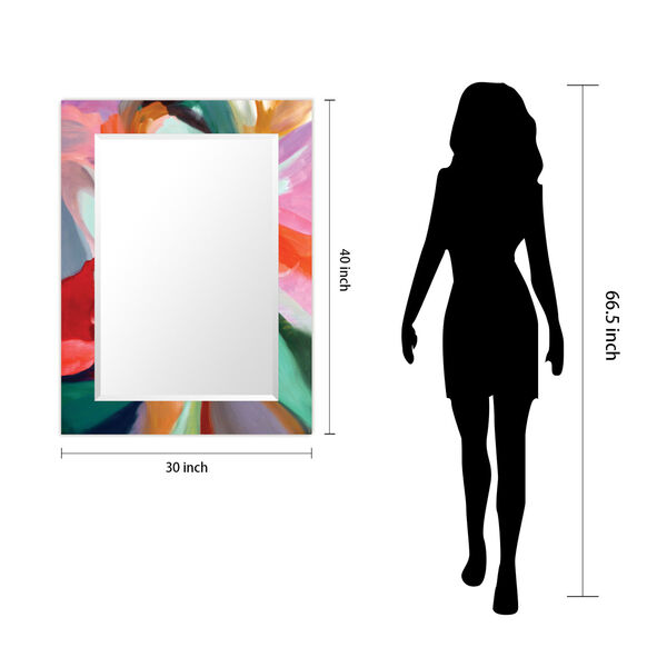 Intergrity of Chaos Multicolor 40 x 30-Inch Rectangular Beveled Wall Mirror, image 6