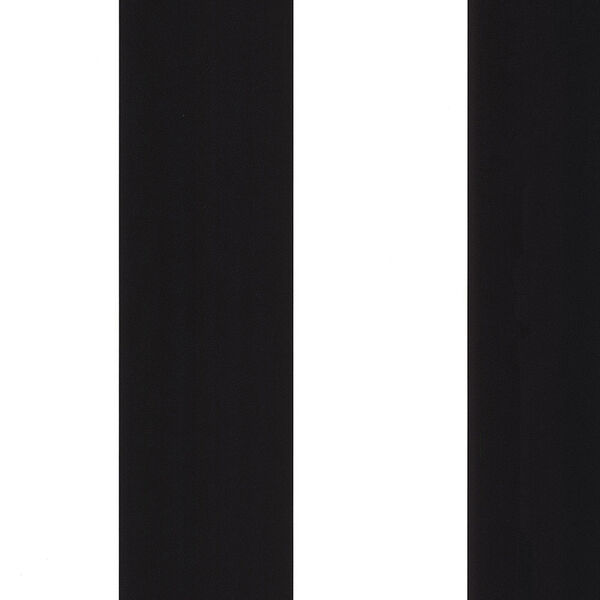 Black and White 5.25 In. Stripe Wallpaper - SAMPLE SWATCH ONLY, image 1