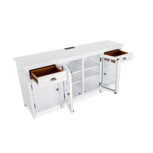 Heron Cove 70-Inch White Entertainment Console, image 3