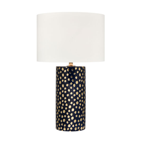 Signe Navy and Gold One-Light Table Lamp, image 1