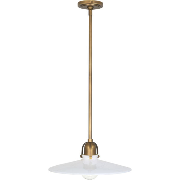 Rico Espinet Arial Warm Brass One-Light Pendant With White Glass, image 2