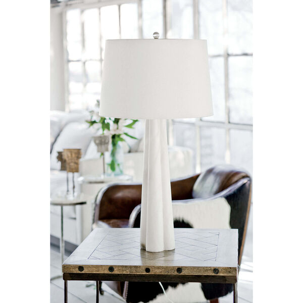 Quatrefoil White One-Light 18-Inch Table Lamp, image 2