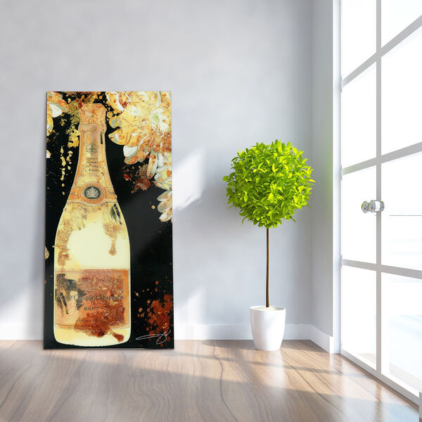 Lets Celebrate Frameless Free Floating Tempered Glass Wall Art, image 1