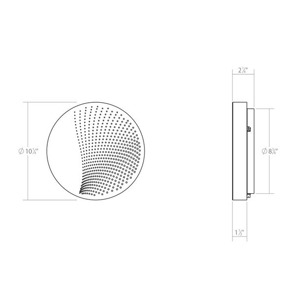 Dotwave Medium Round LED Sconce, image 3