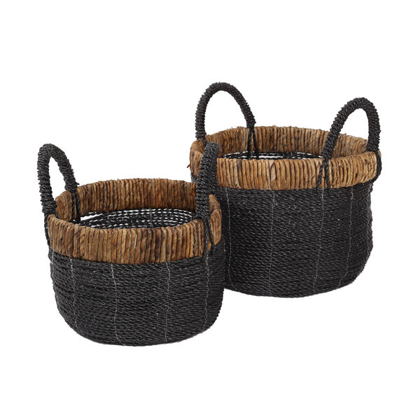 Granada Black Basket, Set of Two, image 2