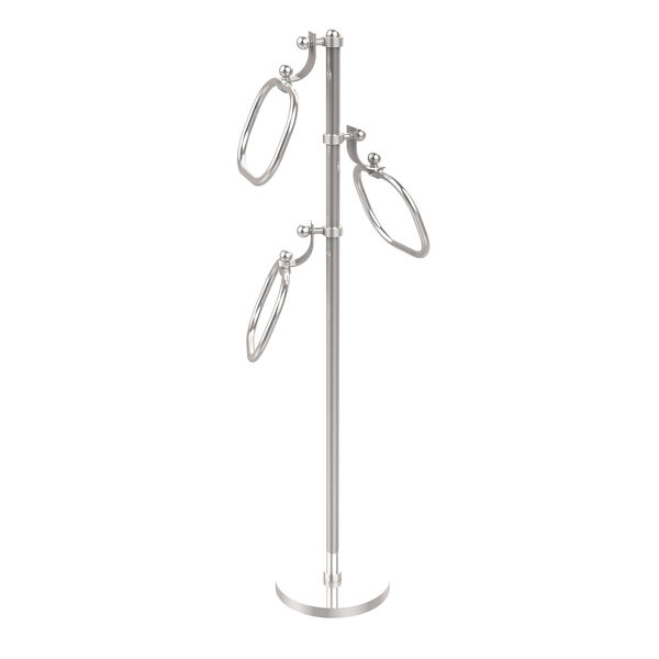 Towel Stand with 9 Inch Oval Towel Rings, Polished Chrome, image 1
