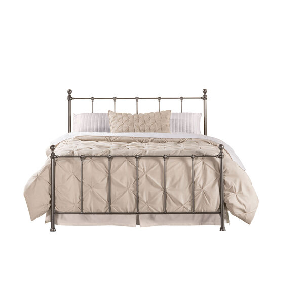 Molly Black Steel Queen Bed Headboard and Footboard, image 1