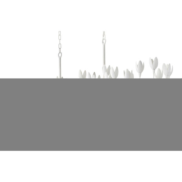 Flora Textured Plaster 10-Light Linear Chandelier, image 3