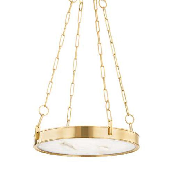Kirby Aged Brass 20-Inch One-Light Chandelier, image 1