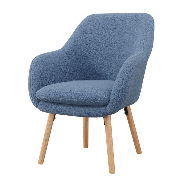 Take a Seat Charlotte Sherpa Blue Accent Chair, image 1