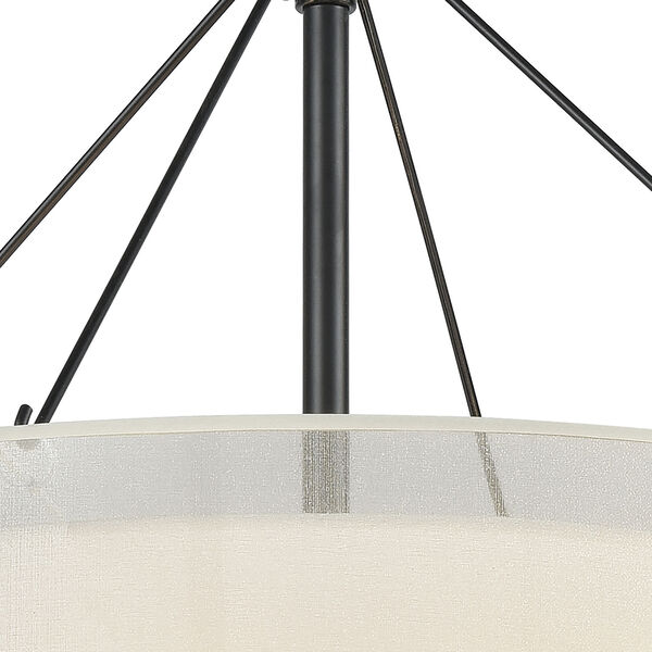 Ashland Matte Black Five-Light Pendant, image 3