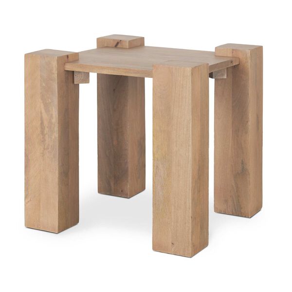 Beth Light Brown Wood Square Accent Table, image 1