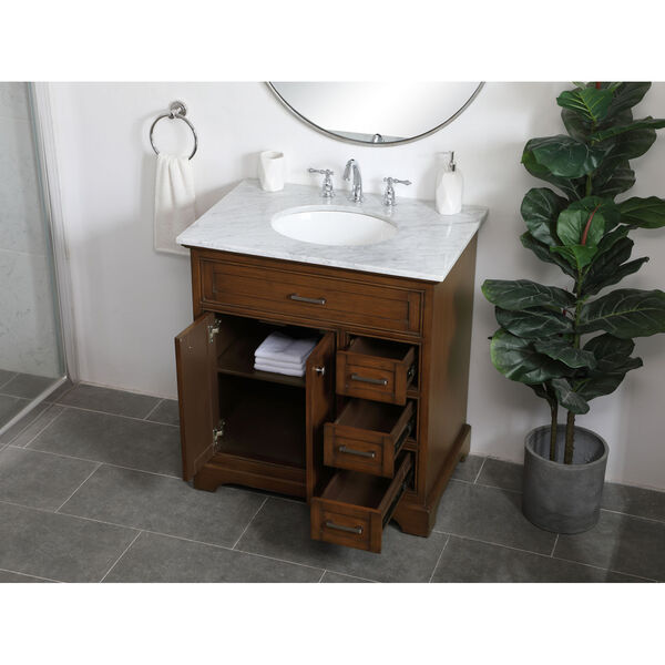 Aaron Teak 32-Inch Vanity Sink Set, image 4