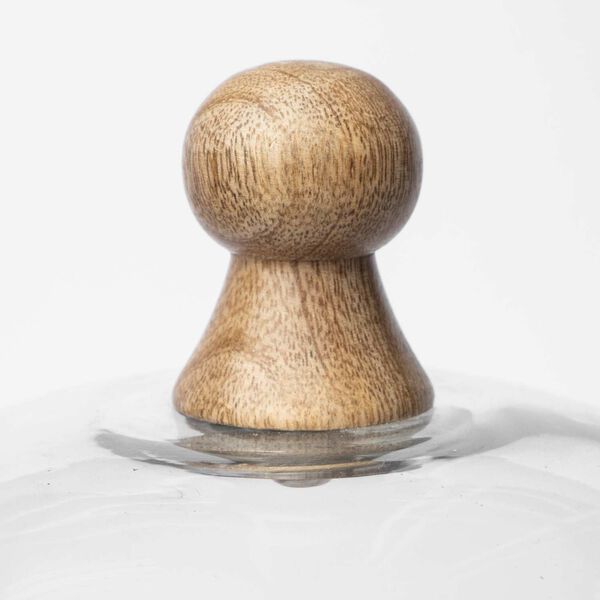 Campana I Brown Marble Base with Glass Cloche, image 3
