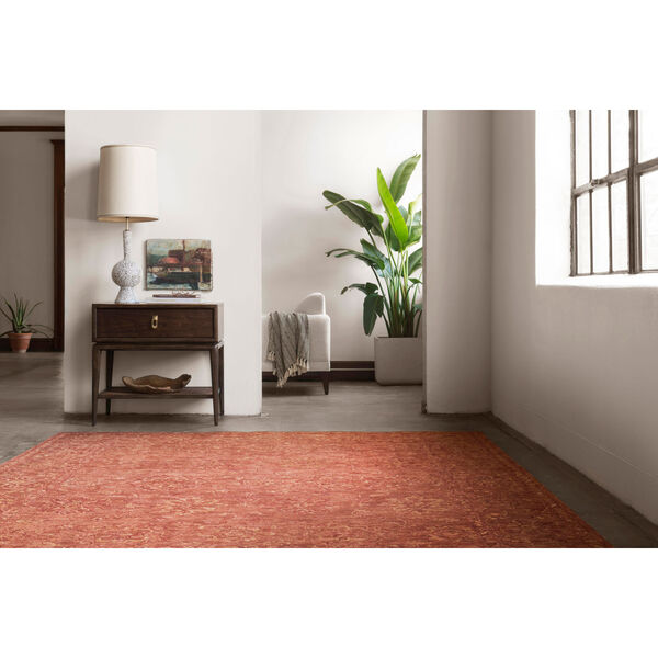 Crafted by Loloi Hawthorne Rust Round: 7 Ft. 9 In. x 7 Ft. 9 In. Rug, image 5