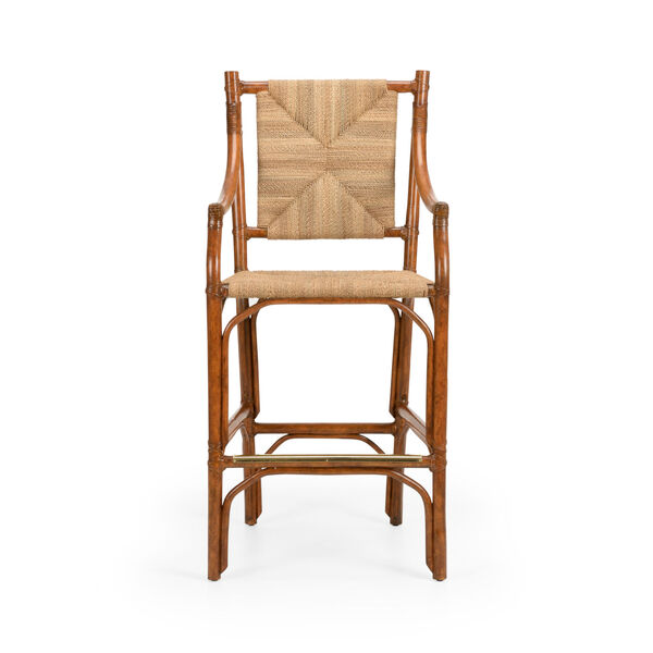 Antique Cherry and Natural Barstool, image 2