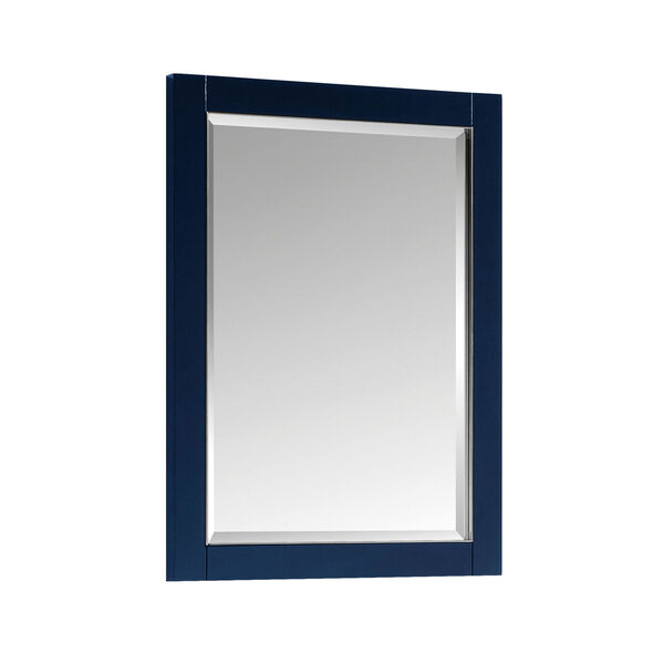 Navy Blue 24-Inch Mirror with Silver Trim, image 2