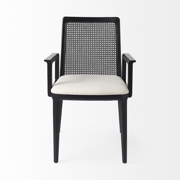 Clara Black and Cream Dining Chair - (Open Box), image 2