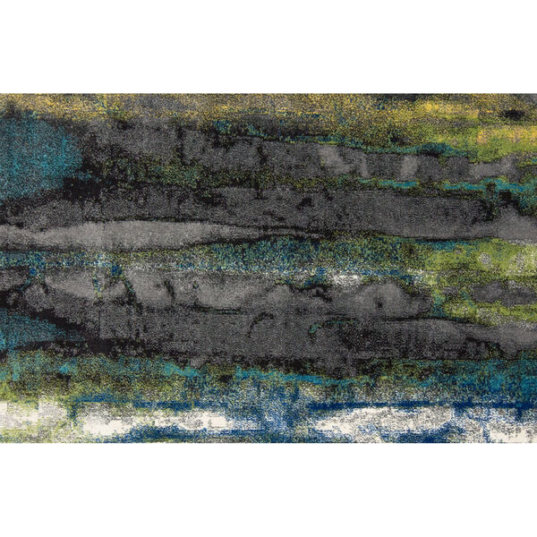 Brixton Contemporary Oil Slick Teal Teal Area Rug, image 5