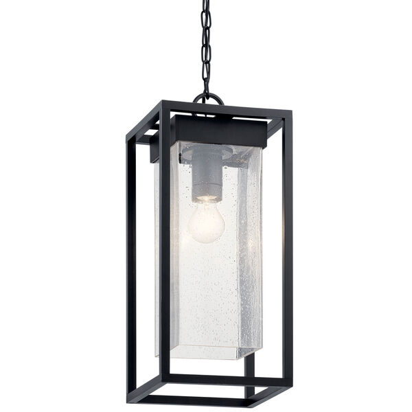 Mercer Black with Silver Highlights One-Light Outdoor Pendant, image 5