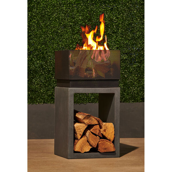 Wood Burning Outdoor Fire Column - (Open Box), image 1