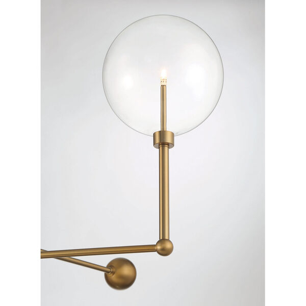 Meridian Natural Brass Three-Light LED Chandelier, image 5