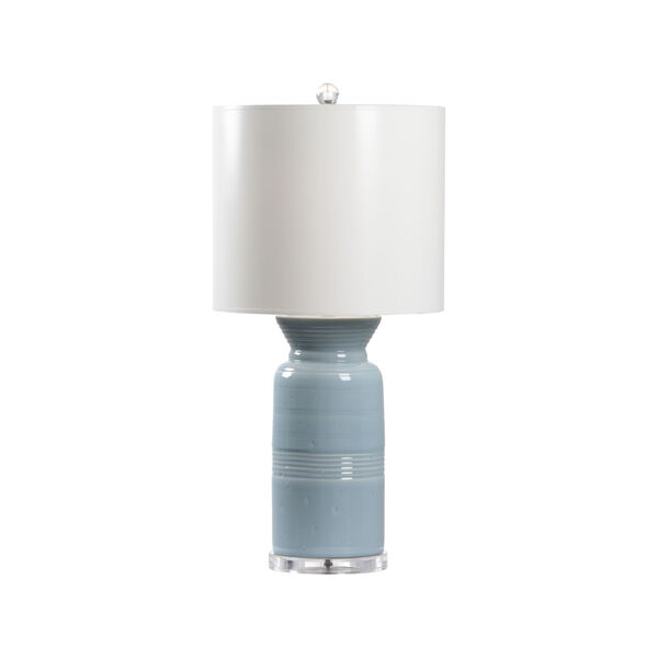 Mist Blue and White One-Light Table Lamp, image 1