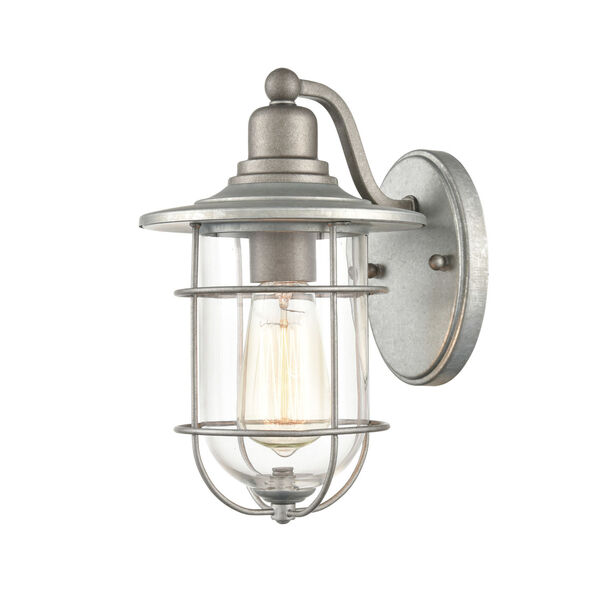 Galvanized Seven-Inch One-Light Outdoor Wall Mount, image 1